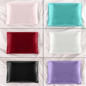 Mulberry Silk Pillowcase for Hair and Skin Standard Size 20&quot;x26&quot; - 19 Momme Real Mulberry Silk - Genuine Silk Pillow Case - Luxury Bedding