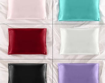 Mulberry Silk Pillowcase for Hair and Skin Standard Size 20"x26" - 19 Momme Real Mulberry Silk - Genuine Silk Pillow Case - Luxury Bedding