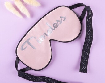 Benutzerdefinierte Bio-Baumwolle Augenmaske für Frauen, Luxus-Reise-Schlafmaske, Entspannungsgeschenk, Spa-Nacht-Accessoire, Brautjungfer Gunst, Urlaubsgeschenk