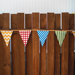 Outdoor Bunting 23&#39; | Party Decor | Backyard | Outside Banner | Waterproof | Double Sided  |String Pennants | Festive | Durable | Recyclable