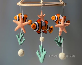 Baby Mobile sea, Ocean baby Mobile, Baby Mobile girl , Nursery Mobile, Whale Baby Mobile , baby mobile fish