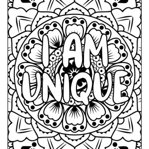 Mandala Coloring and Affirmation Book for Meditation and Happiness DIGITAL DOWNLOAD Adult coloring, Mandala, Coloring page image 4