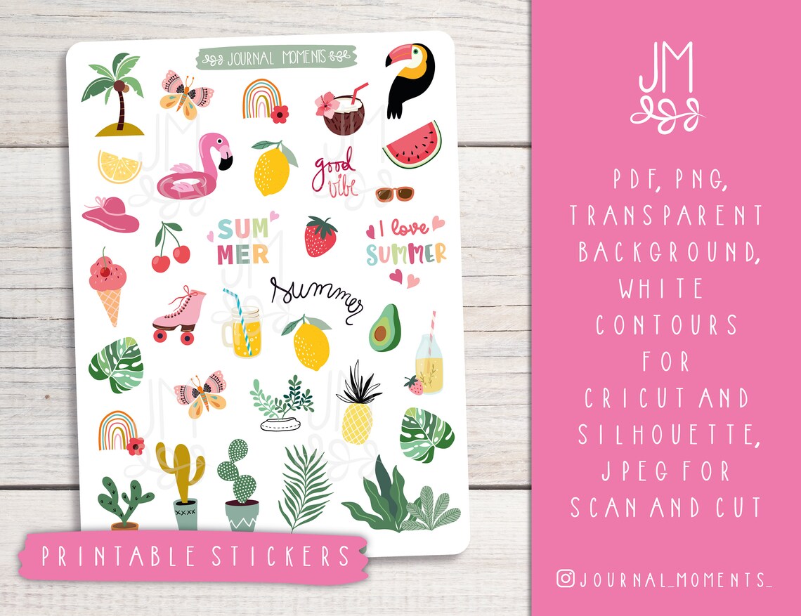 Printable Bullet Journal Stickers Printable Planner Stickers | Etsy
