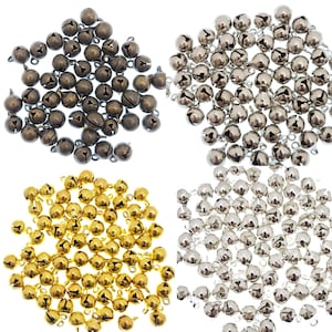 Handgemacht 9x6mm Mini Glockenspiel Charms Kupfer Metall Auswahl von 4 Farben