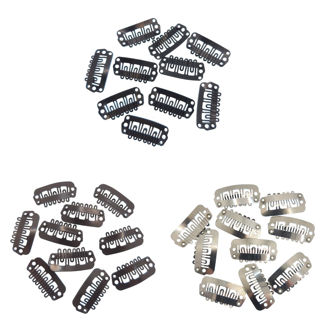 Mini Snap 23mm Wig Clips 6teeth Comb Clips Grips for Hair Extensions