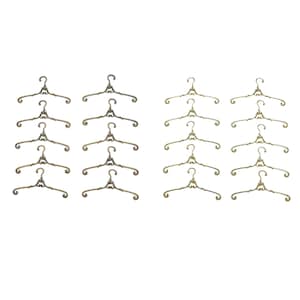 4cm Mini Metal Doll Hangers 10 Pieces for OB11, Petite Blythe, Chelsea, 1/12 Miniature Dollhouse Doll Clothes Choice of 2 Colours