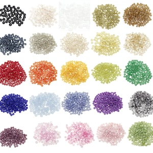 Doll Clothes DIY Sewing Supplies 3mm Tiny Round Plastic Buttons with Rim Choice of 25 Colours