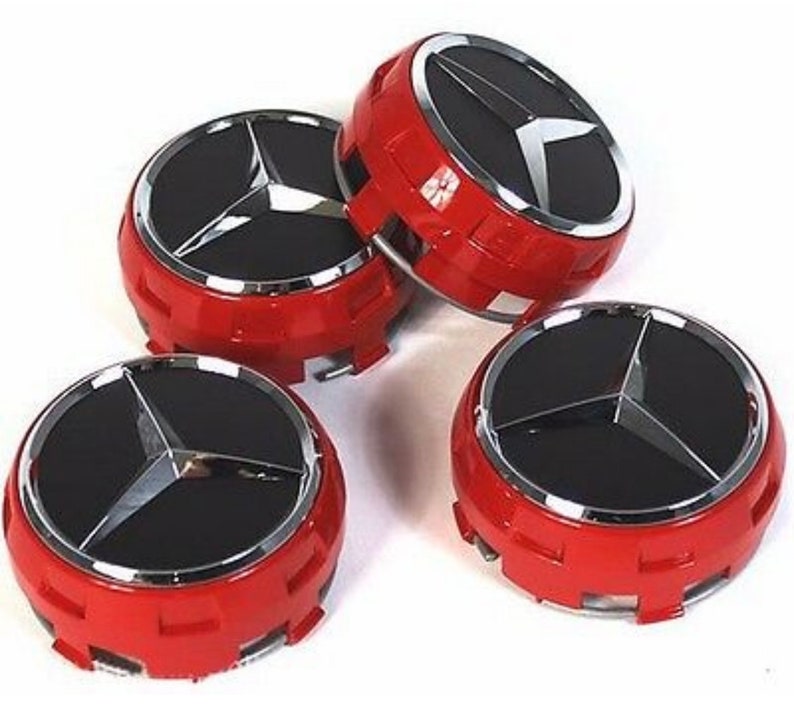 4X Wheel Centre Hub Caps AMG Black Alloy 75mm For Mercedes Etsy