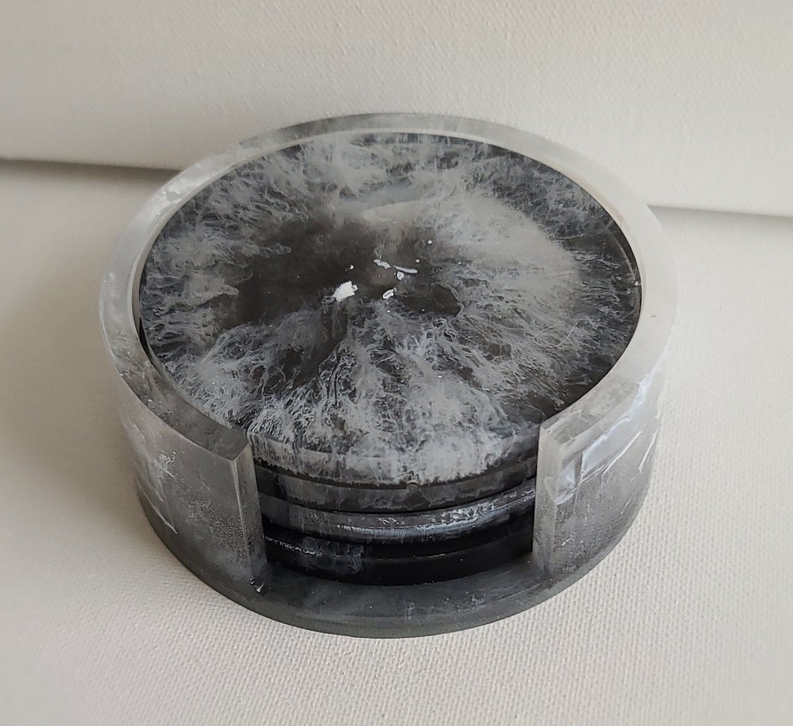 Epoxy Coaster Set Etsy