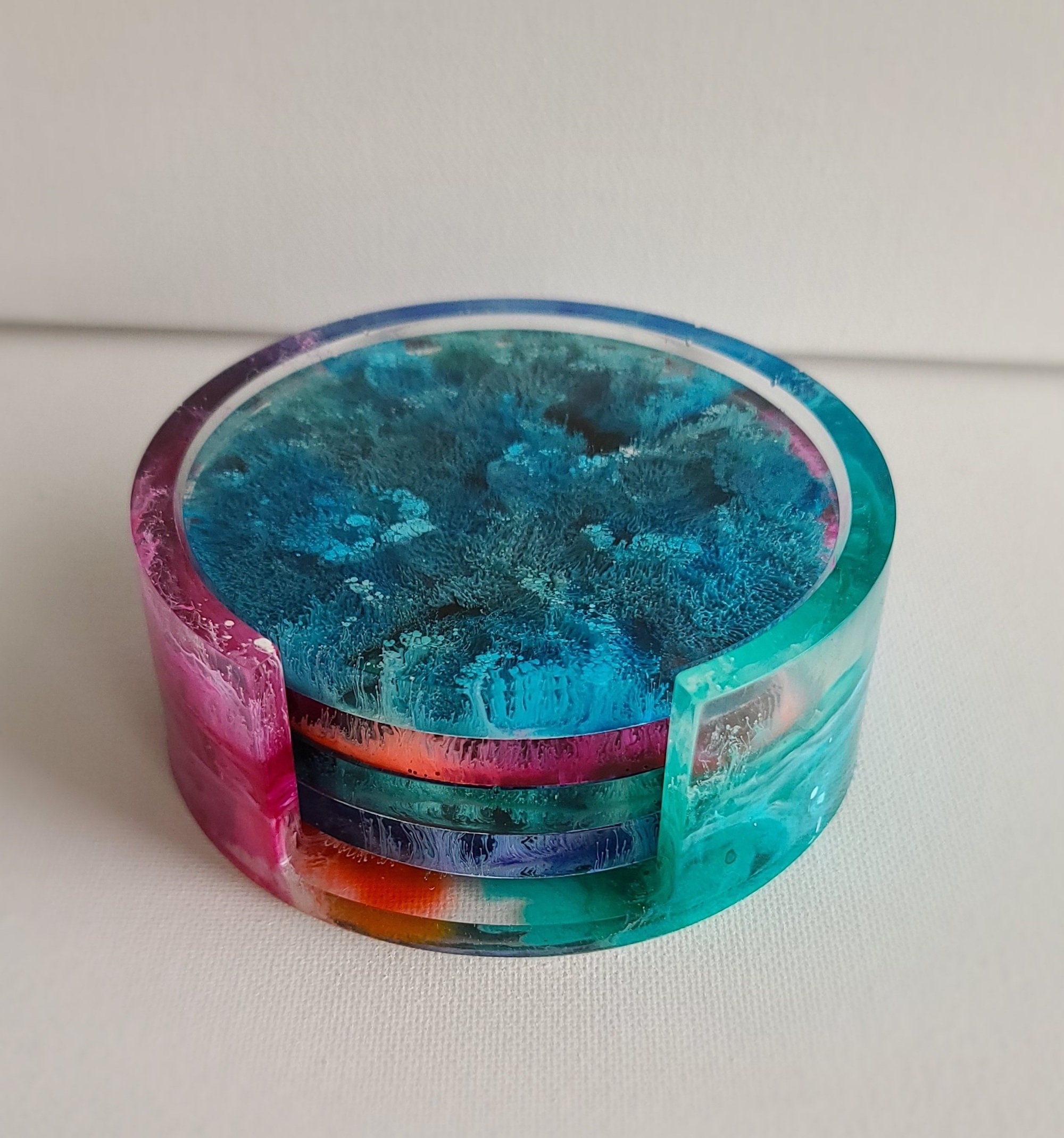 Epoxy Coaster Set Etsy