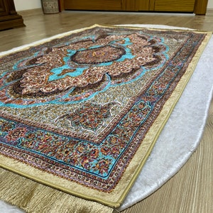 Luxury Prayer Mat, Ramadan Gift, Prayer Rug For Muslim, Sajadah, Premium Islamic Favors Gift, Eid Gift, Wedding Gift, Janamaz, Hajj Gift
