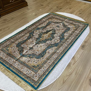 Luxury Prayer Mat, Ramadan Gift, Prayer Rug For Muslim, Sajadah, Premium Islamic Favors Gift, Eid Gift, Wedding Gift, Janamaz, Hajj Gift