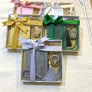 Personalized Quran Pearl Tasbeeh Islamic Gift Set | Ramadan Gift | Eid Gift | Wedding Favors | Birthday Gift | Ramadan Mubarak, Muslim Favor