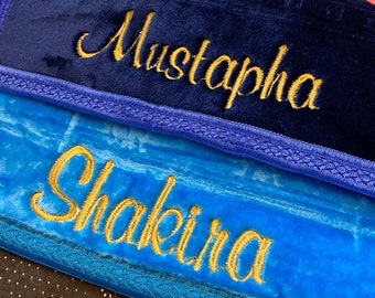 Personalized Velvet Prayer Mat: Thick Padded Muslim Gift