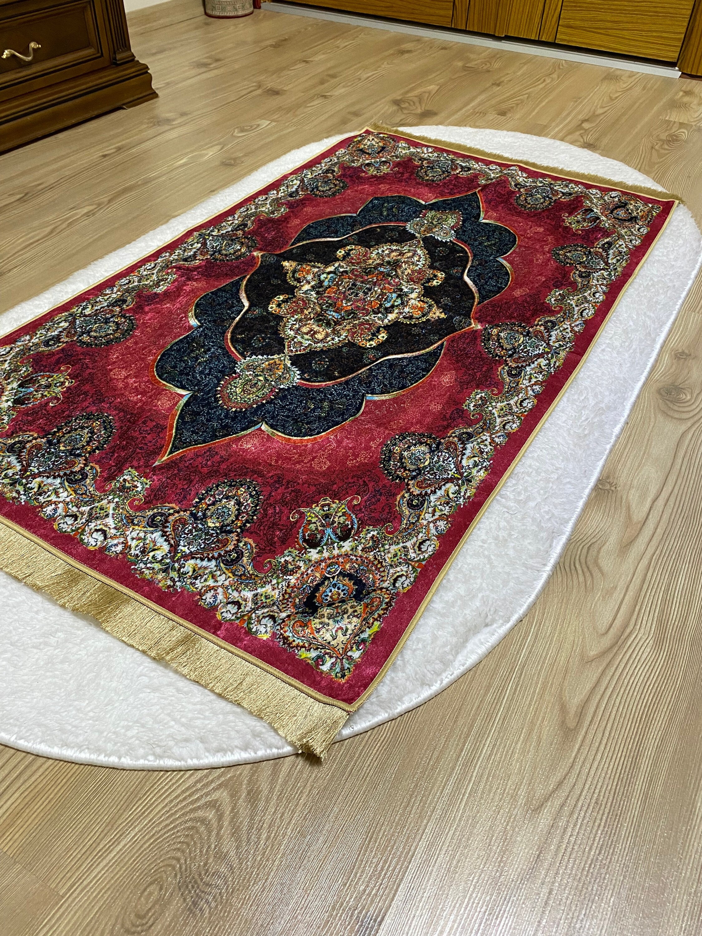 Luxury Prayer Mat, Ramadan Gift, Prayer Rug For Muslim, Sajadah, Premium Islamic Favors Gift, Eid Gift, Wedding Gift, Janamaz, Hajj Gift