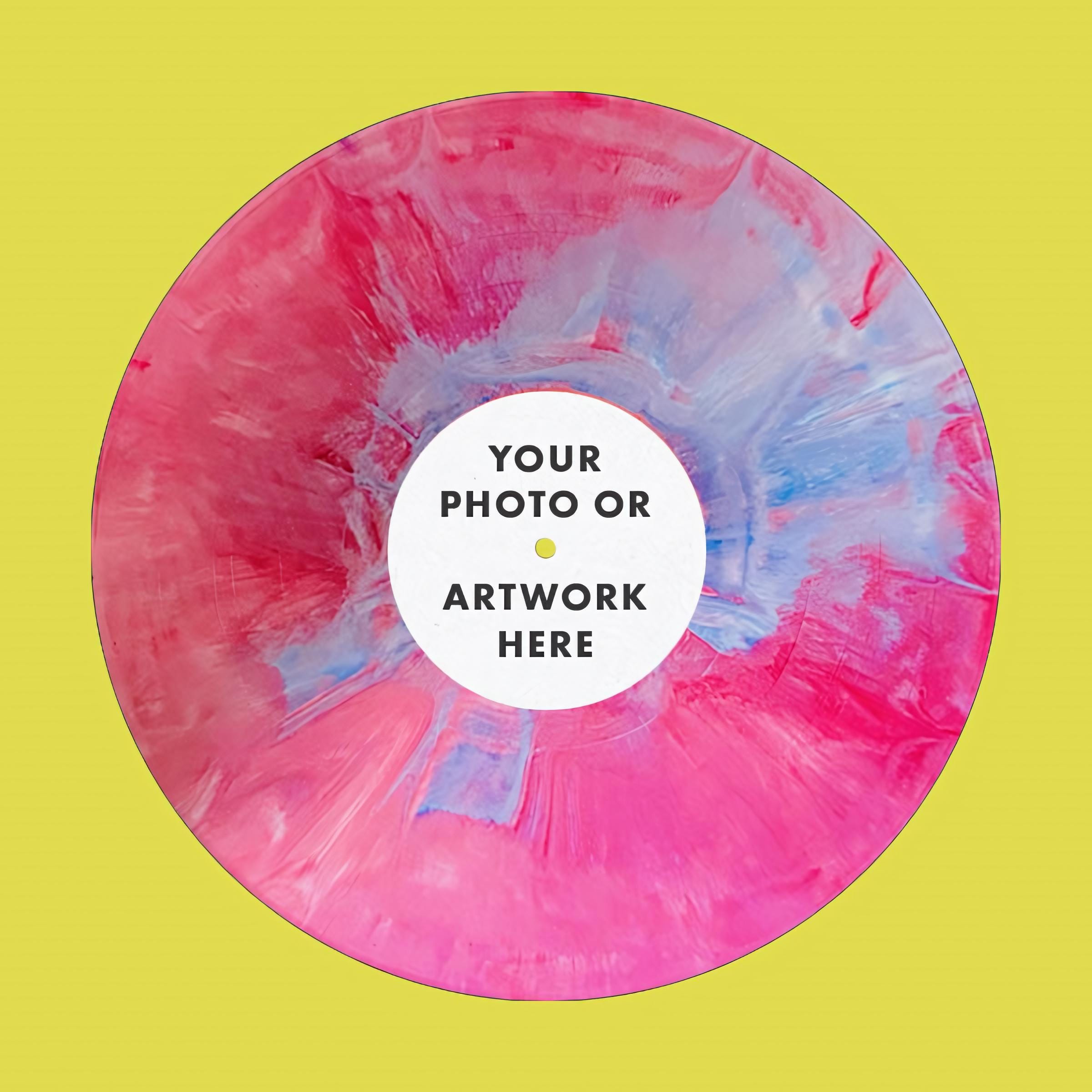 Custom Made Vinyl Record | Splatter / Color / Your Own Photo + Music | Playable 10&quot; Record (30 Minutes of Audio) | Wedding, Birthday, Gift