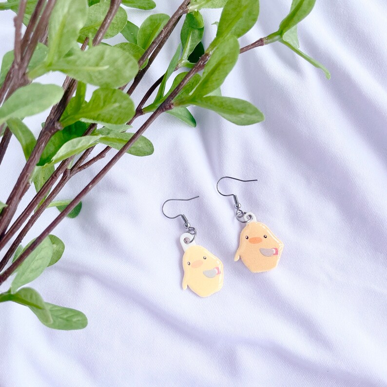 Chick With a Knife Knife Chick Earring Knife Chick Meme Etsy