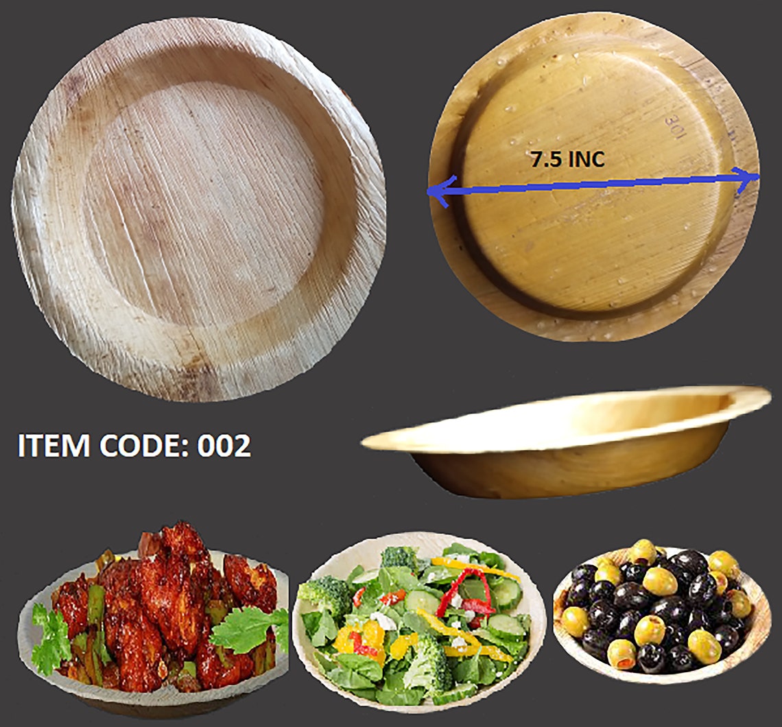 Handmade Natural Areca leaf plates Natural Round Areca nut Etsy