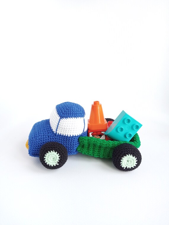 Little Blue Truck Transport Toy Etsy