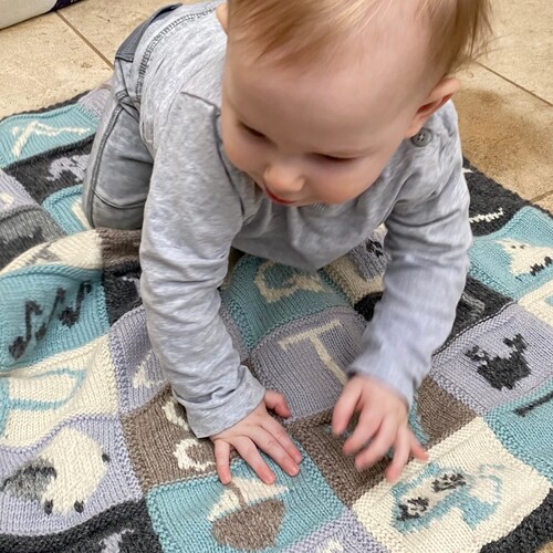 Alphabet Blanket Baby Blanket ABC Knit Knitting Pattern Etsy