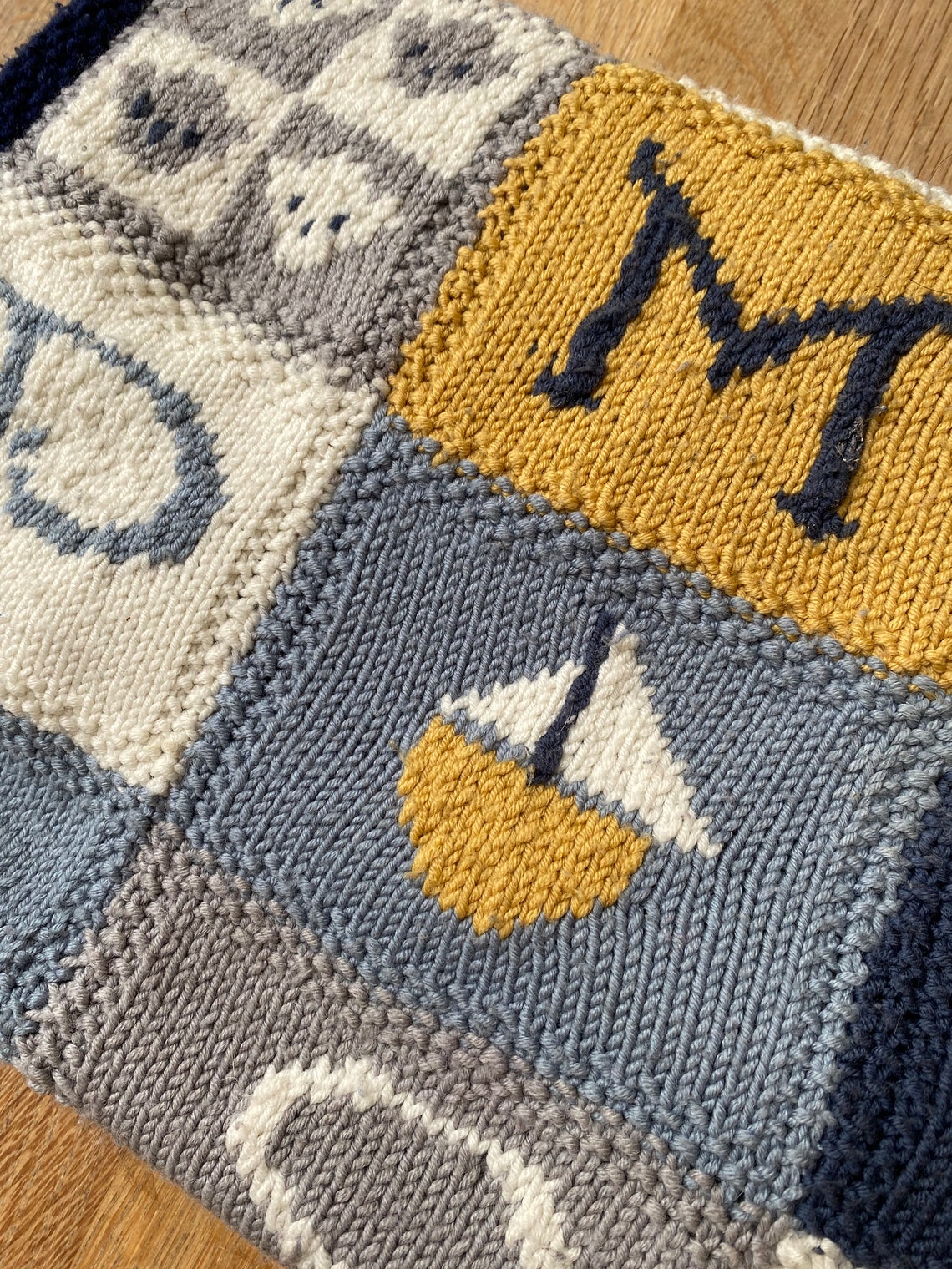 Alphabet Blanket Baby Blanket ABC Knit Knitting Pattern Etsy