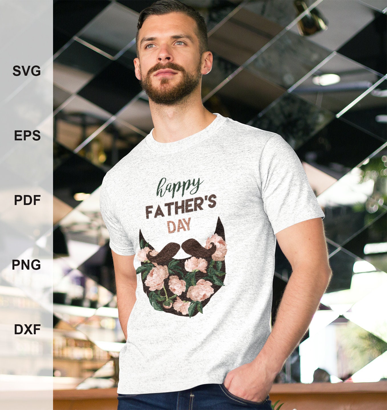 Download Happy Fathers Day SVG. Daddy Beard svg file. Fathers Day ...