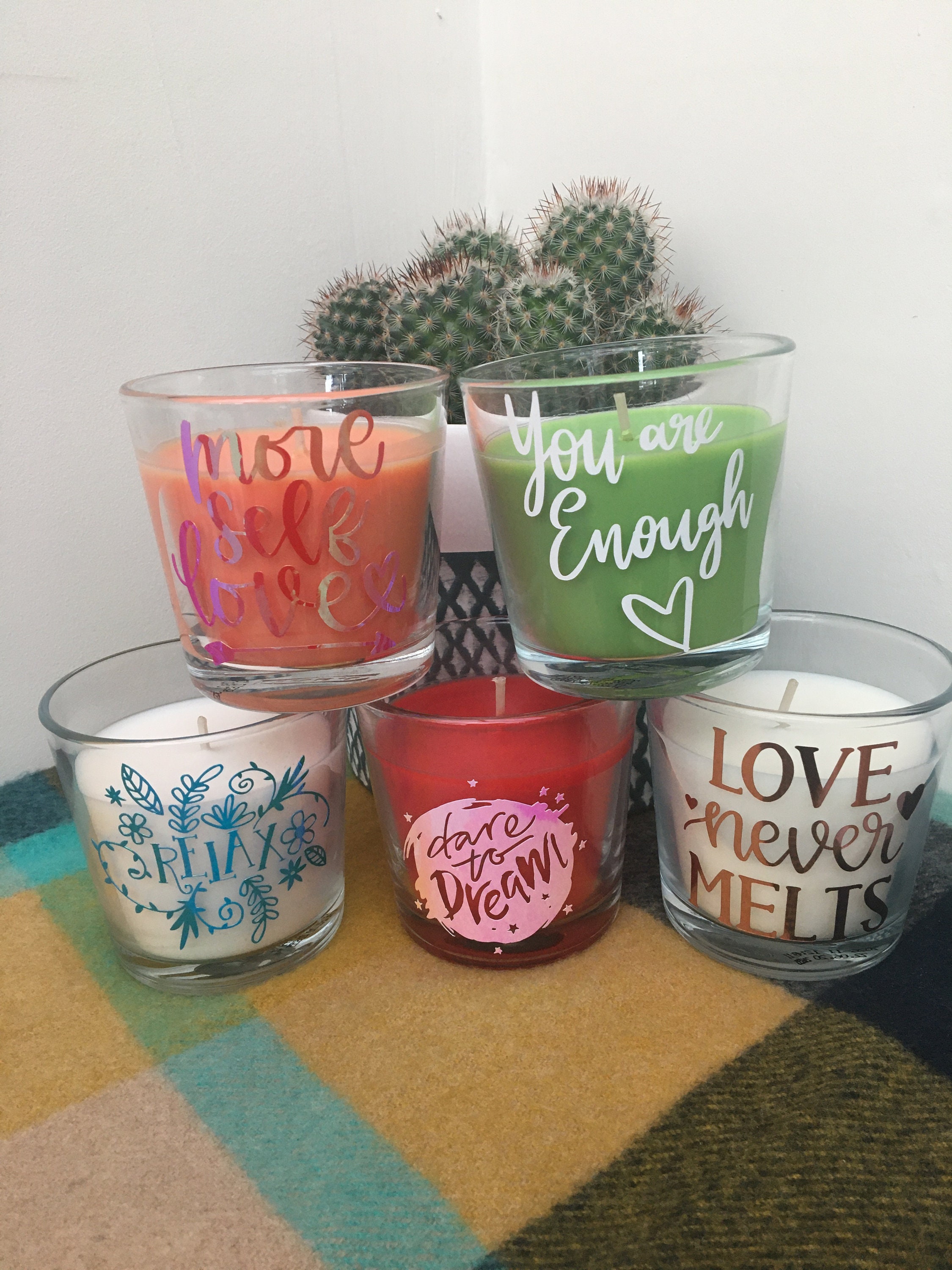 Scented candles Quote candles Motivational candles Birthday Etsy