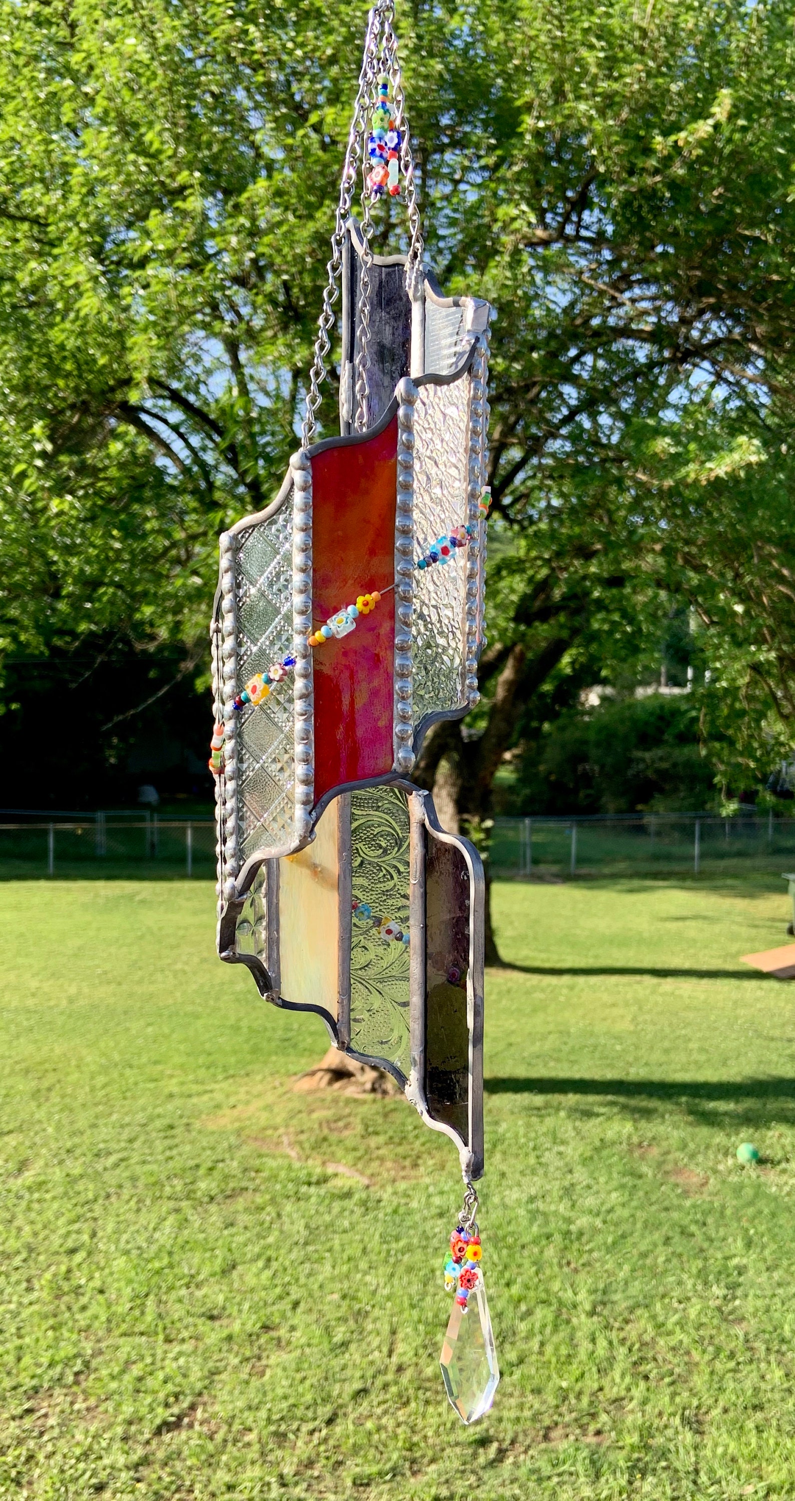 Original Design Stained Glass Spinner Etsy