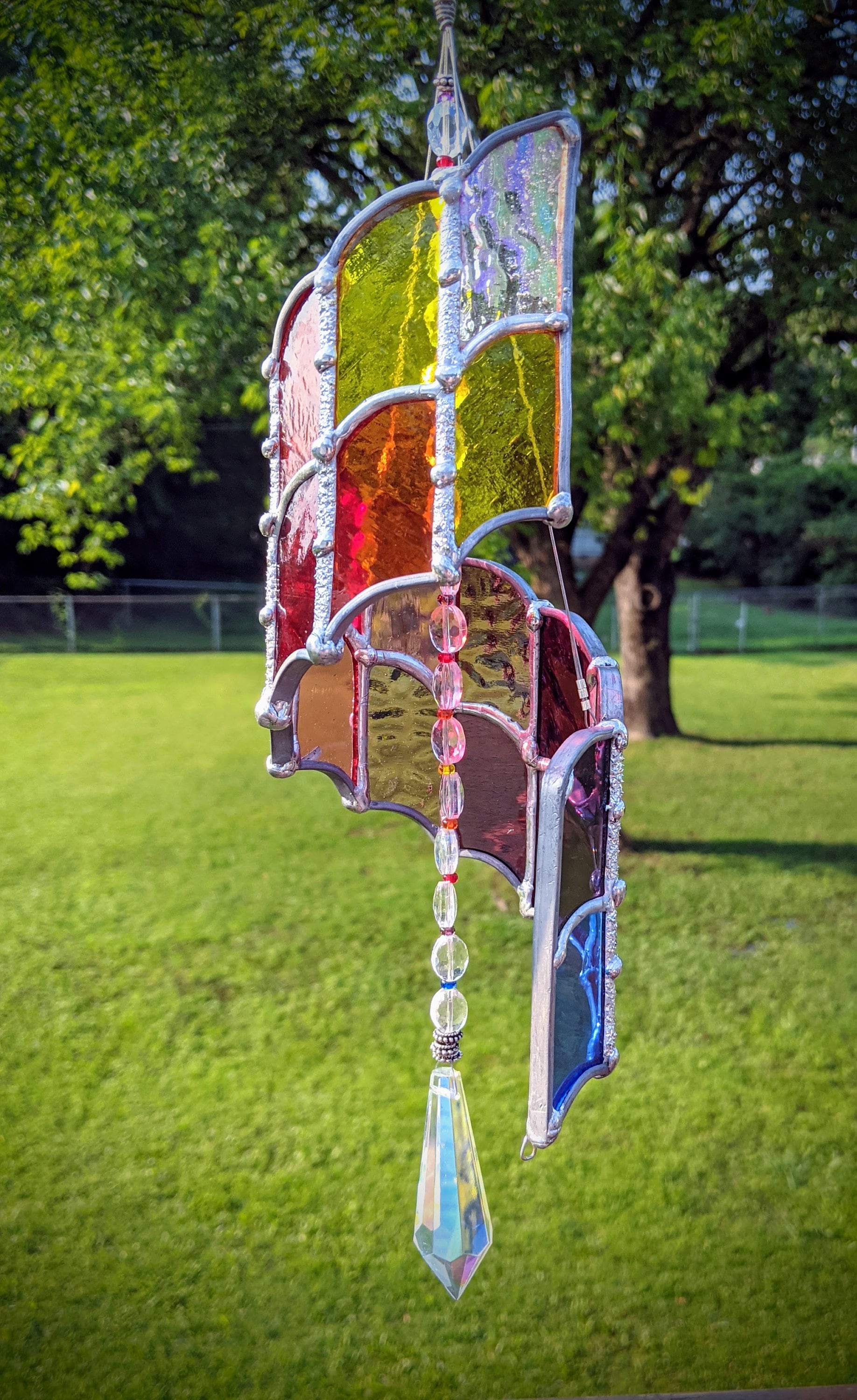 Custom Design Staained Glass Spinner Etsy