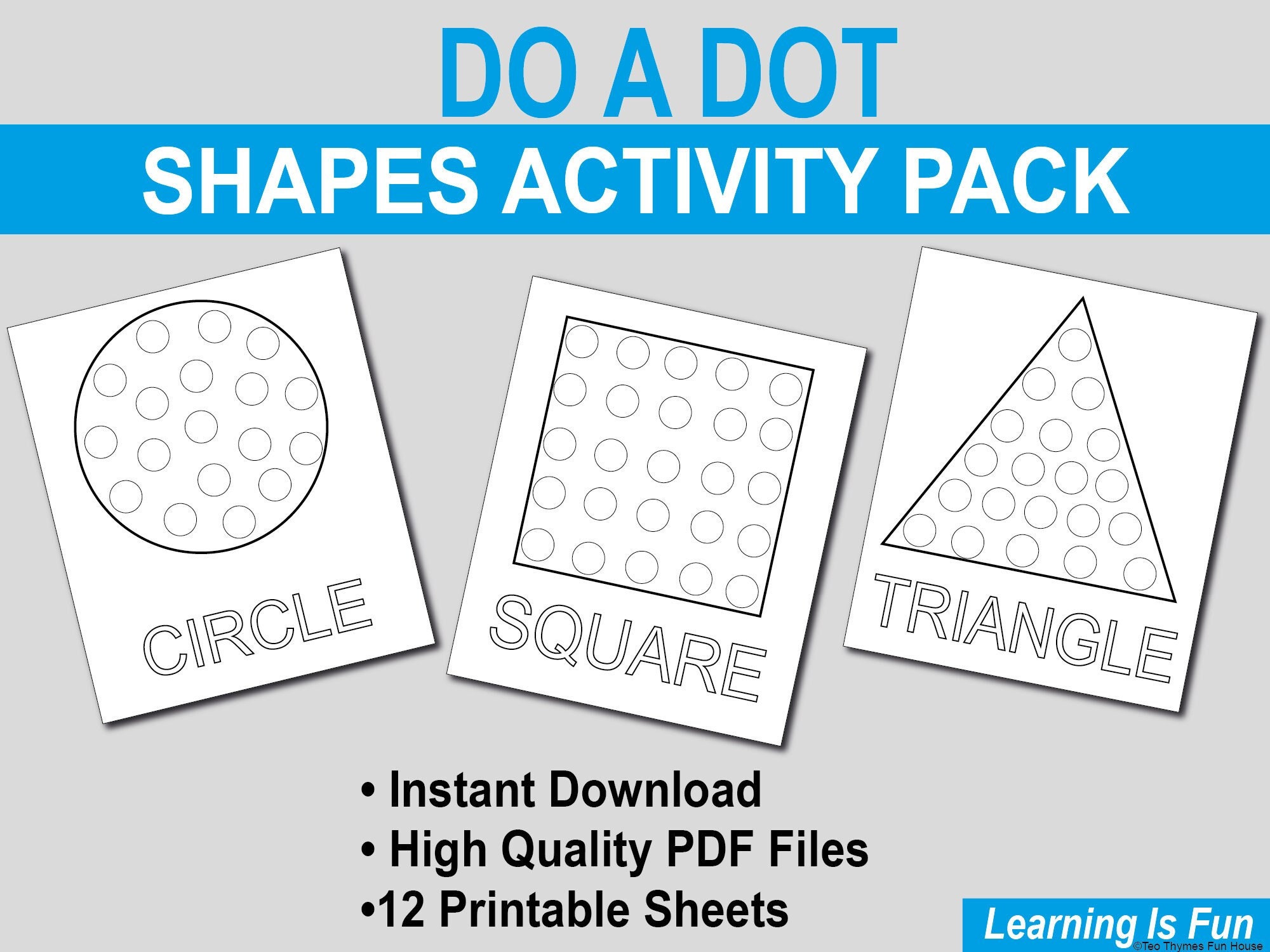 do-a-dot-shapes-printables-toddler-coloring-instant-download-etsy for Dot To Dot Shapes Free Printables Do A Dot Shapes Printables. Toddler Coloring (instant Download). - Etsy for Dot To Dot Shapes Free Printables