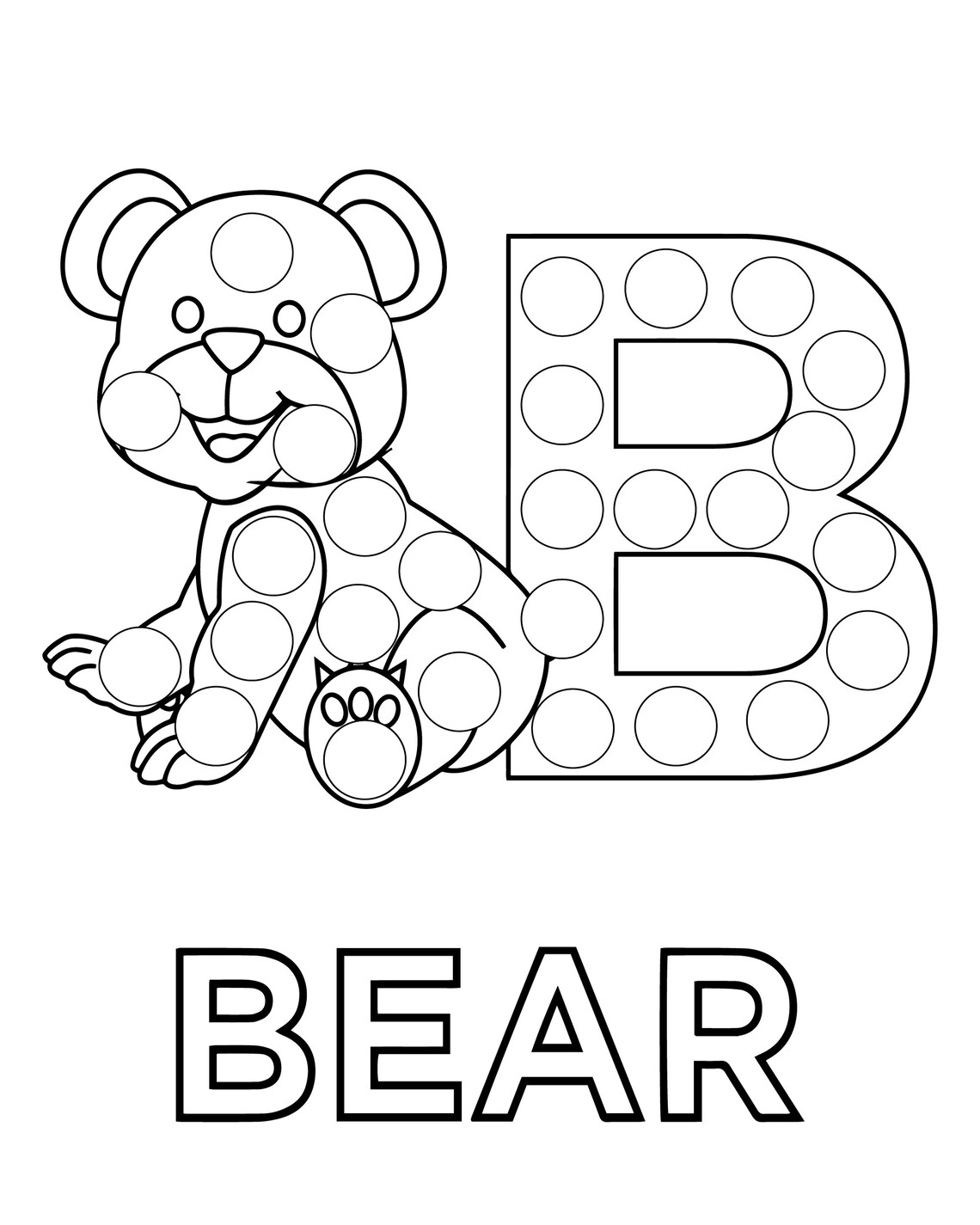 Dot Marker Printable Dot Numbers Do a Dot Printable Dot Etsy