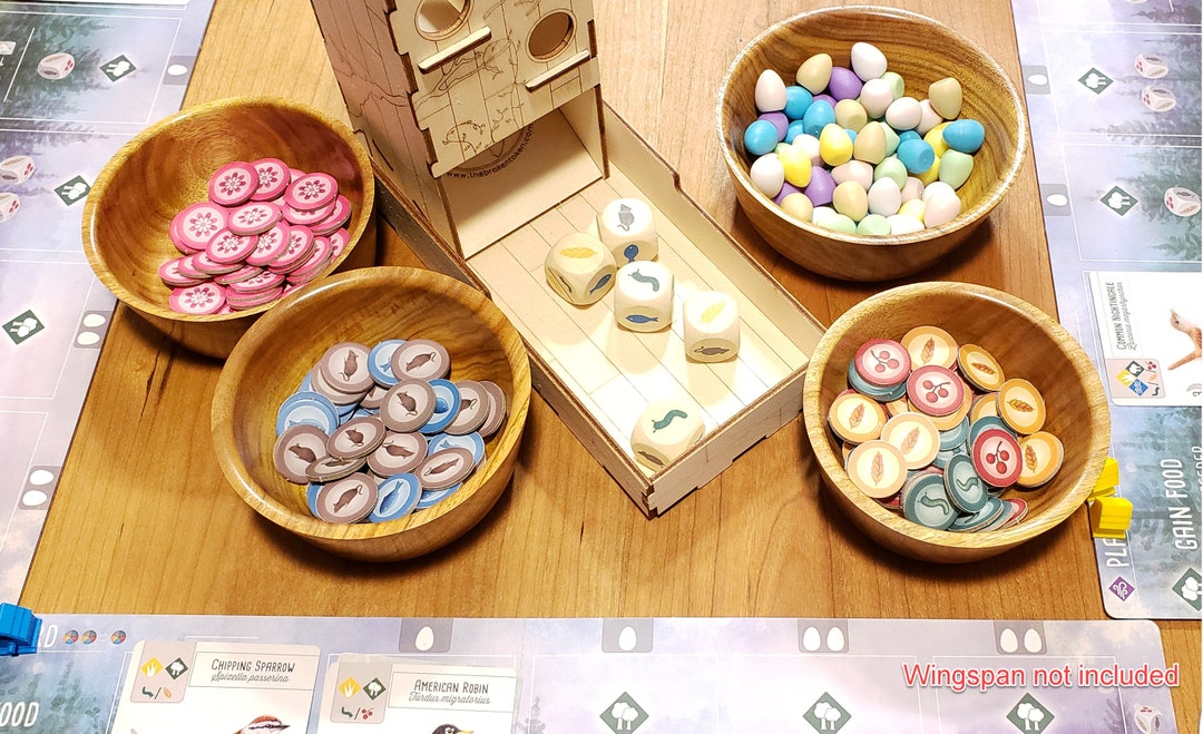 Wooden Board Game Token Bowls Etsy