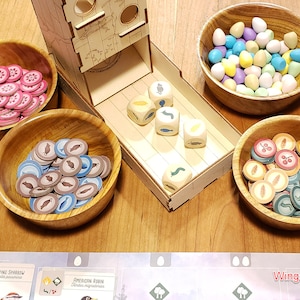 Handcrafted Wooden Board Game Token Bowls - Small