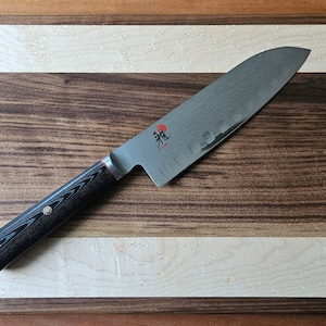 Handmade Walnut and Birdseye Maple Edge Grain Cutting Board or Charcuterie Board