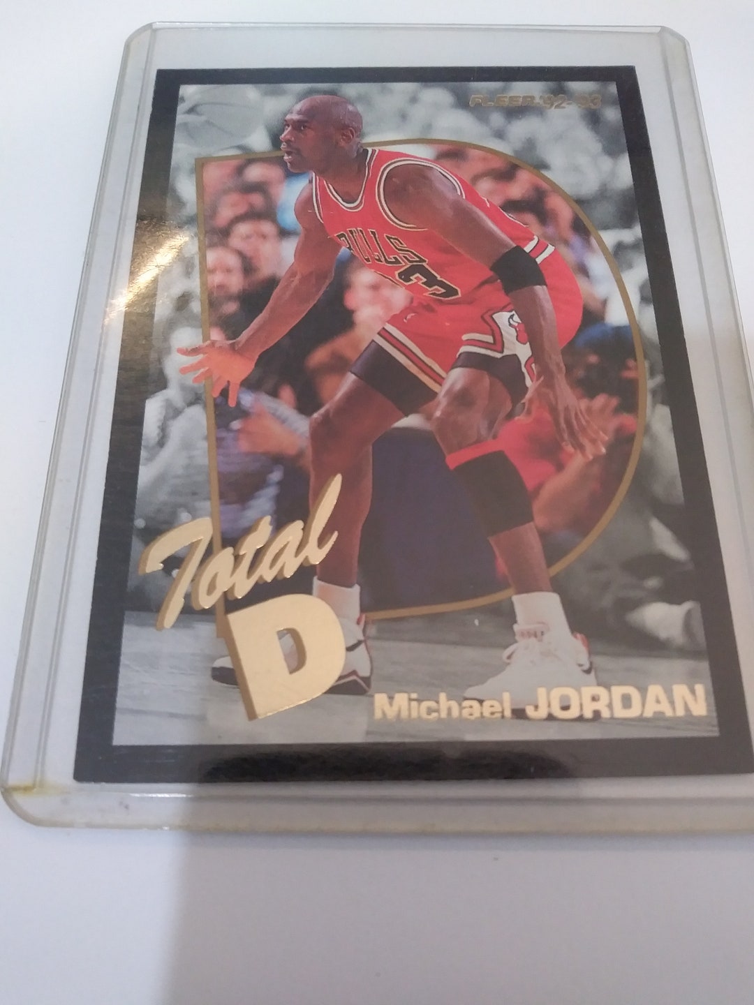 Michael Jordan 1992-93 Fleer Total D 5 Insert Card Chicago Bulls 
