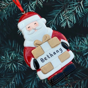 Personalised Christmas Decoration Santa 1st Xmas Gift Ornament - Etsy UK