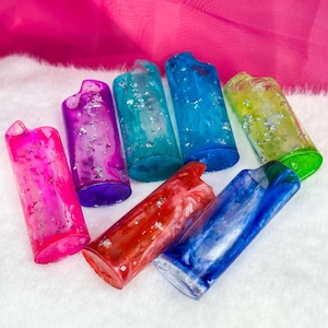 Glitter Handmade Resin BIC Lighter Case