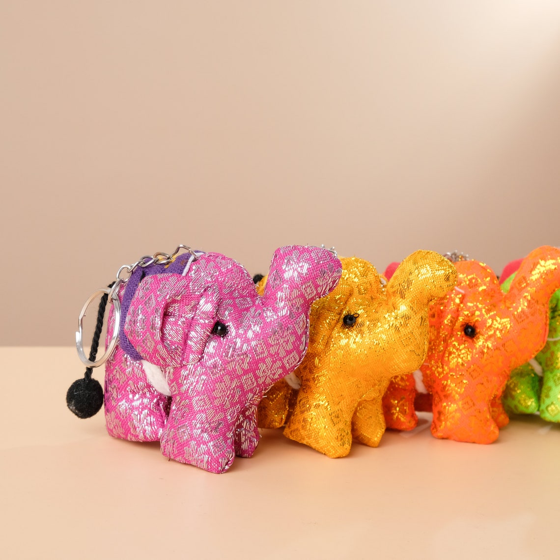 Adorable Elephant Keychain Gift Set From Thailand Lucky Etsy UK
