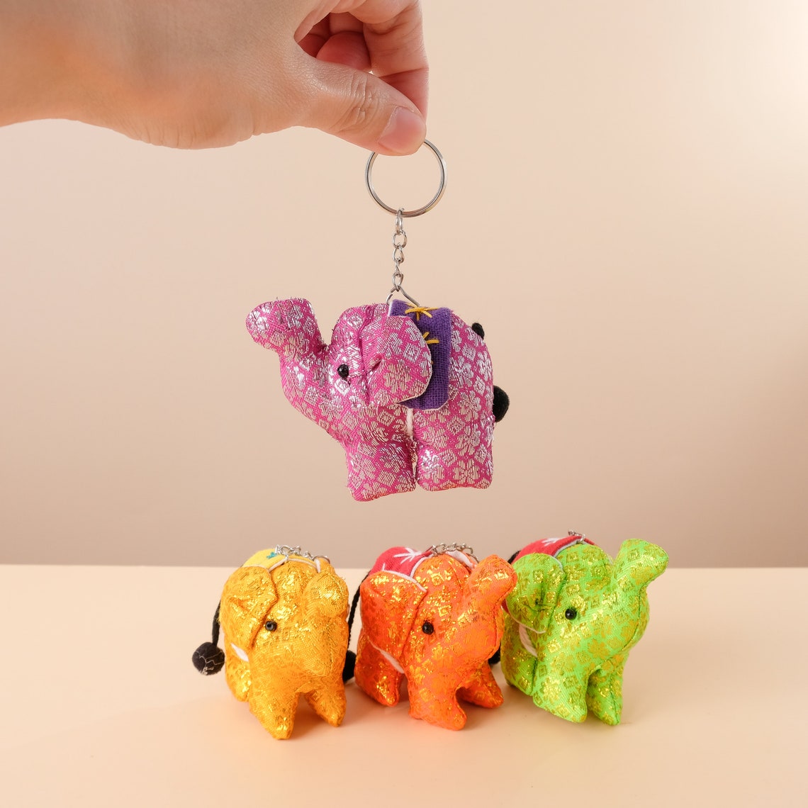 Adorable Elephant Keychain Gift Set From Thailand Lucky Etsy UK