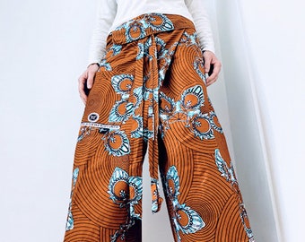 ÉDITION LIMITÉE * OneSize FitsAll * Pantalon thaïlandais Style Samouraï * Plage Boho Chic * Yoga Pilates Méditation * 100% Coton Tissus Africains