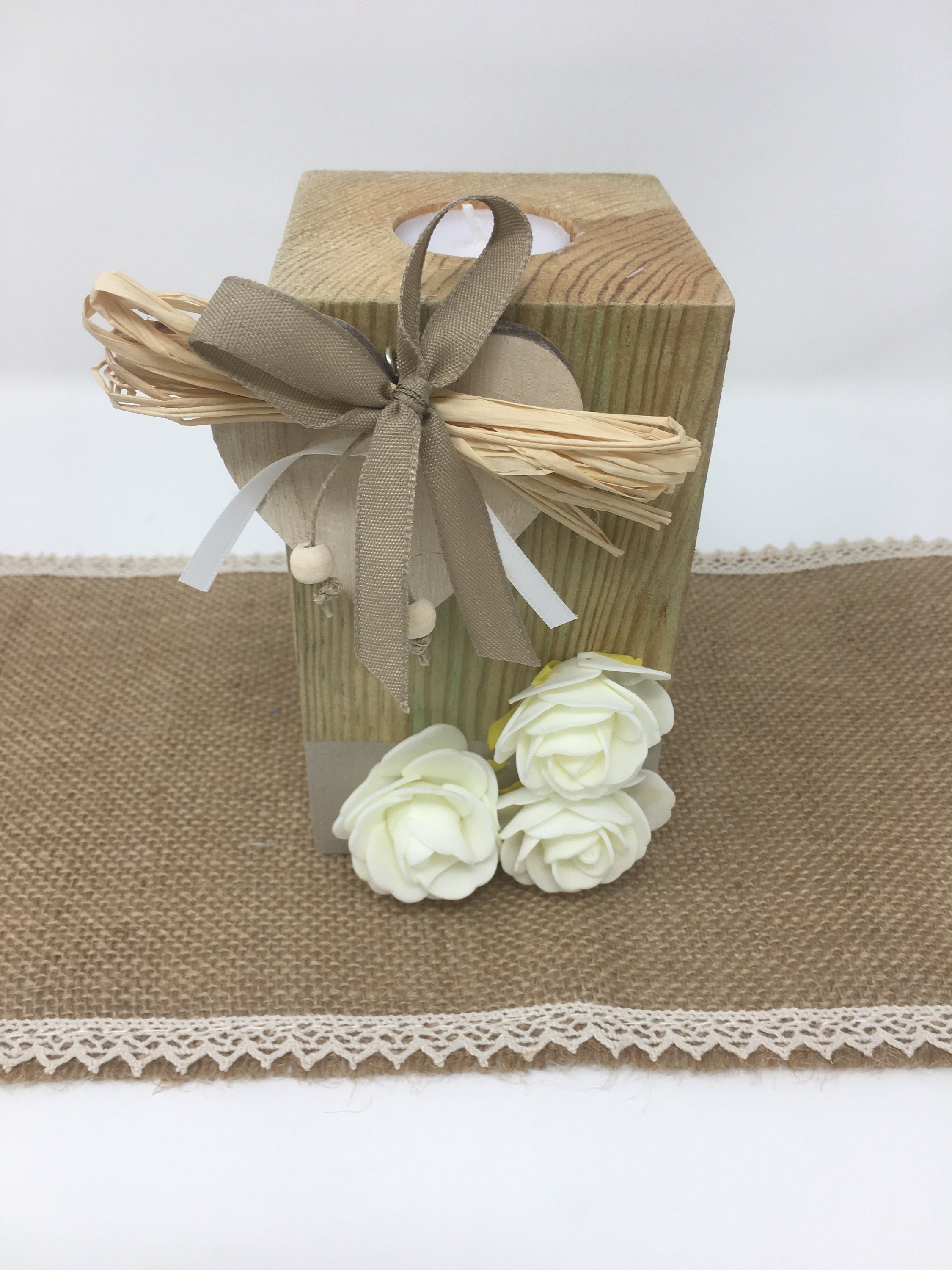 Bougeoir en Bois, Bougeoir, Bougie