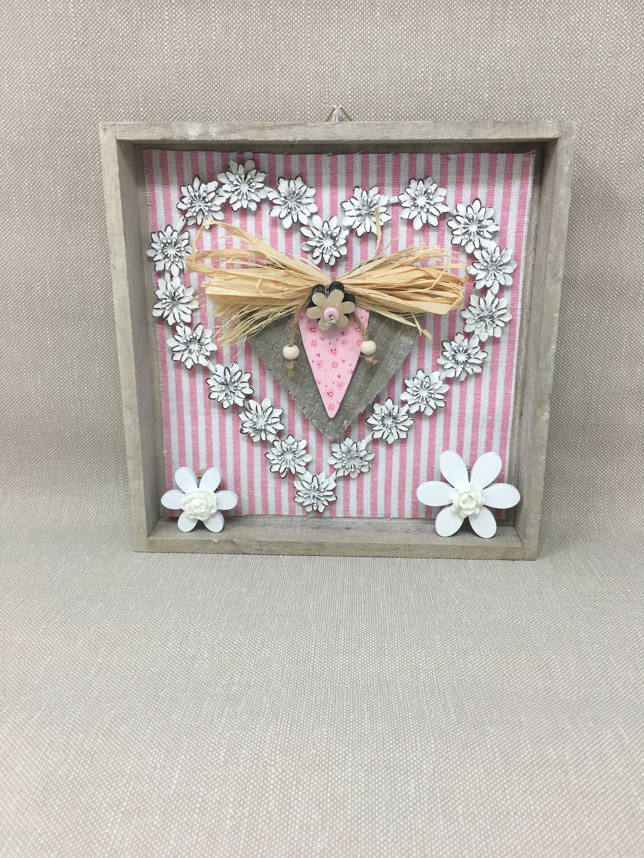 Cadre Mural à Accrocher, Romantique, Coeur et Fleur