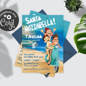 Luca Birthday Invitation, Sea Monster Birthday Invitation, Luca, Alberto & Giulia, INSTANT DOWNLOAD