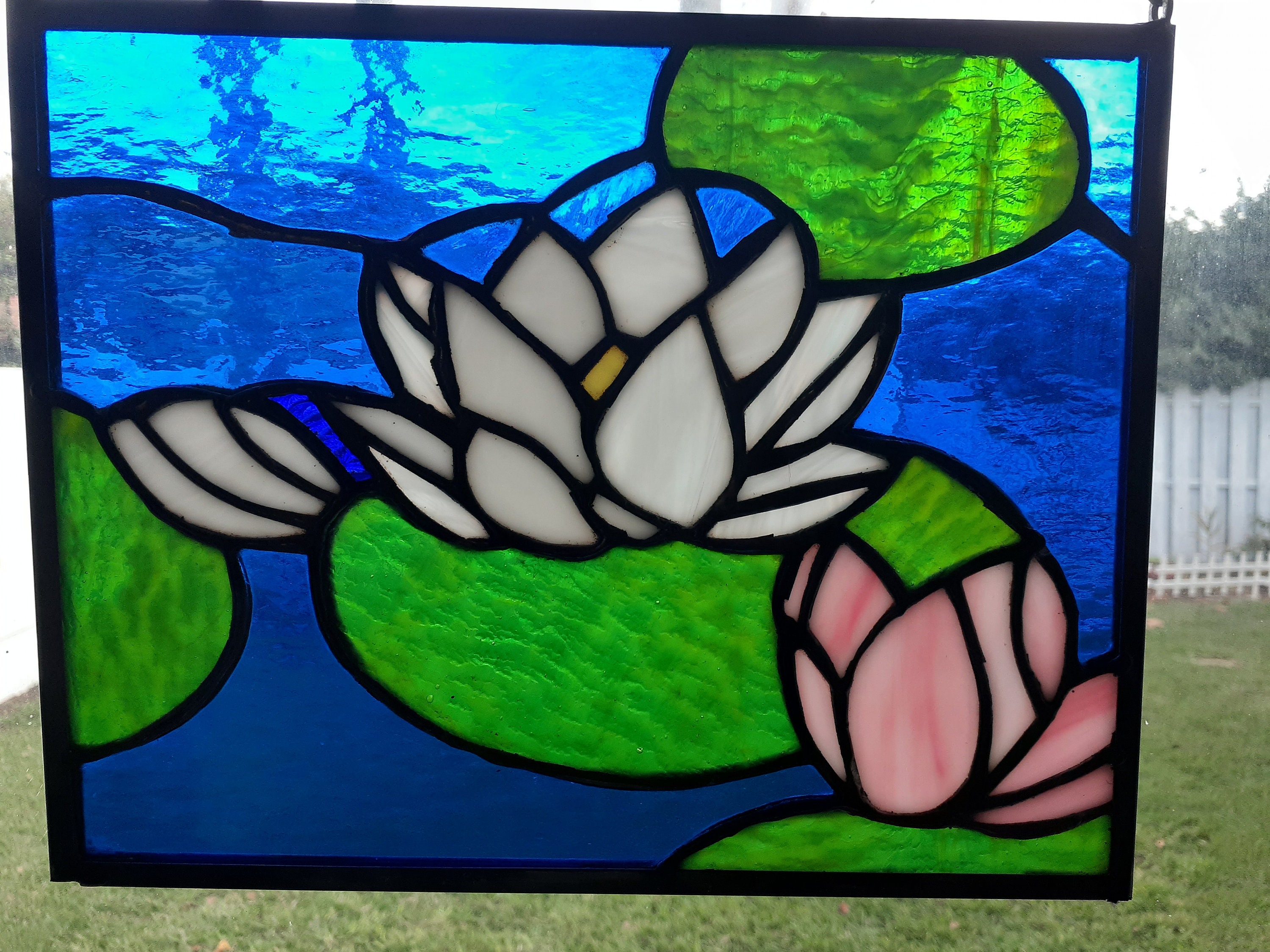 Water Lily Stained Glass Etsy