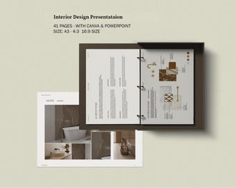 Interior Design Presentation Template (Canva, PowerPoint)