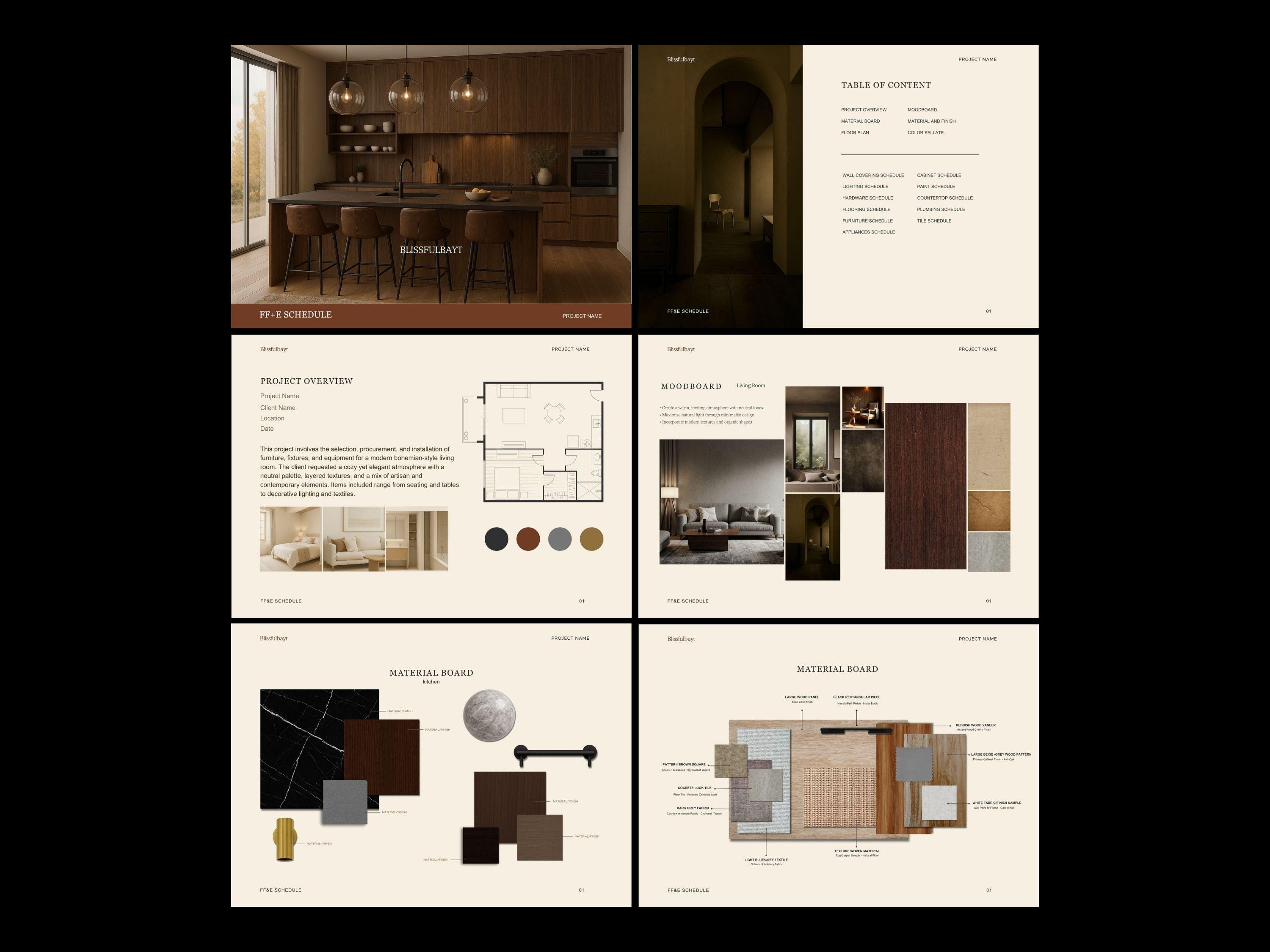FF&E Schedule Template: Interior Design Project Toolkit (excel, Google ...