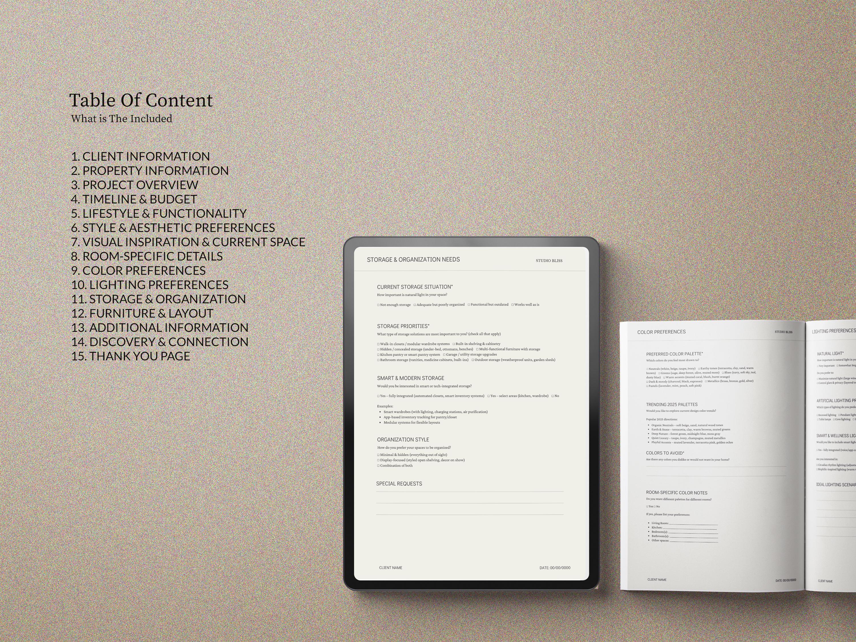 Interior Design Client Questionnaire Template: Canva & Google Form ...
