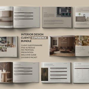 Interior Design Bundle | Client Questionnaire, FF&E, Fee Proposal, Presentation, Welcome Packet, Goodbye Packet, Investment Services Guide