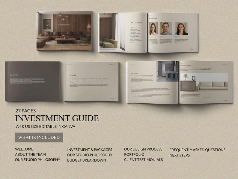 Interior Design Client Experience Bundle | Questionnaire, FF&E, Fee ...