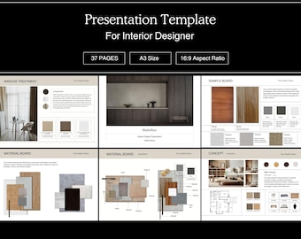 Interior Design Project Presentation: Client Proposal Template (Canva & PowerPoint)
